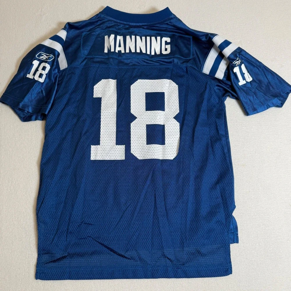 Reebok NFL Indianapolis Colts Peyton‎ Manning 18 Jersey Kids L Large Football